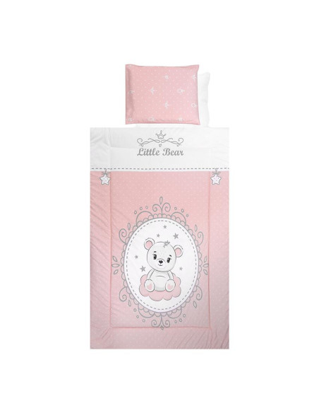 20800025902,Set lenjerie pat 4 piese, bumbac ranforce, Little Bear Pink 20800025902,Set lenjerie pat 4 piese, bumbac ranforce, Little Bear Pink