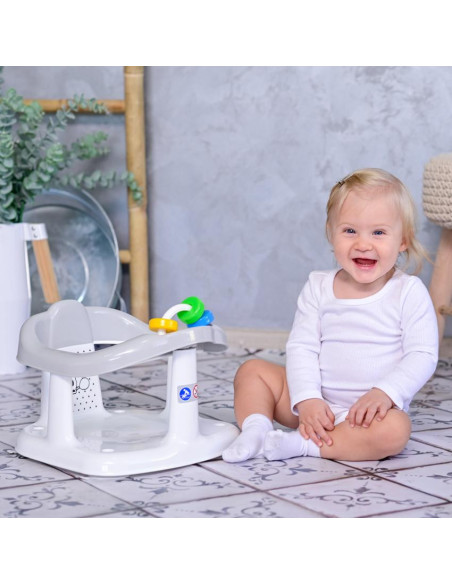10130780052,Scaun de baie pentru bebe, antiderapant, Panda, Little Stars Grey 10130780052,Scaun de baie pentru bebe, antiderapant, Panda, Little Stars Grey