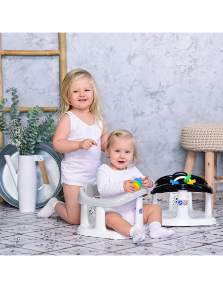 10130780052,Scaun de baie pentru bebe, antiderapant, Panda, Little Stars Grey 10130780052,Scaun de baie pentru bebe, antiderapant, Panda, Little Stars Grey