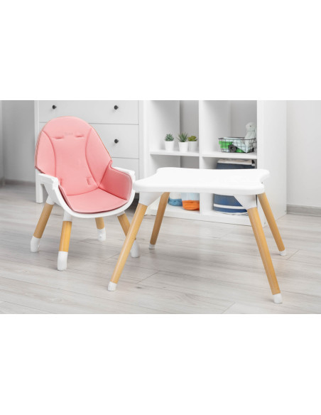 TERO-7708,Scaun de masa transformabil Caretero TUVA Pink TERO-7708,Scaun de masa transformabil Caretero TUVA Pink