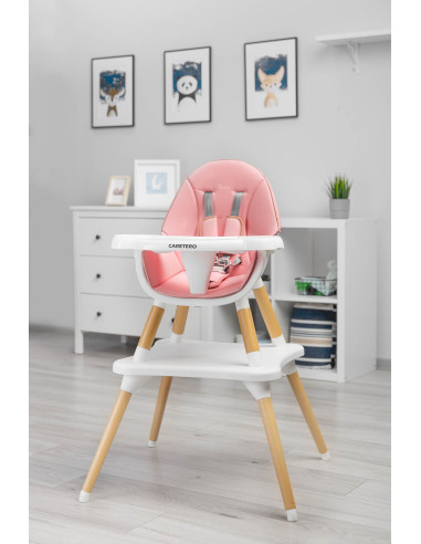 TERO-7708,Scaun de masa transformabil Caretero TUVA Pink TERO-7708,Scaun de masa transformabil Caretero TUVA Pink