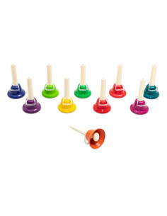 Vin84629,Set de 10 clopotei acordati diatonic, cu oprire 2