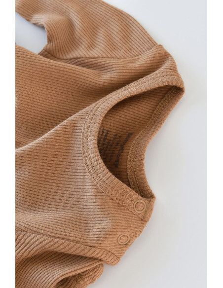 UP-BC-CSYM22506-3,Set 3 piese: body cu maneca lunga, pantaloni lungi si caciulita din bumbac organic si modal - Maro BabyCosy, D