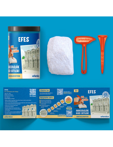 UP-ARK2537,Arkerobox - Mini set arheologic educational si puzzle 3D, Efes - Biblioteca Celsus