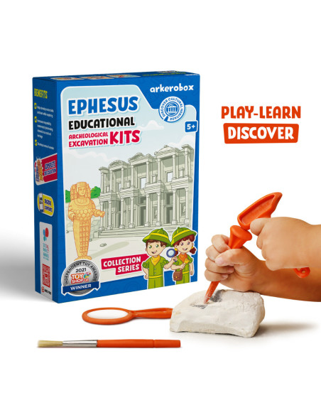 UP-ARK2292,Arkerobox - Set arheologic educational si puzzle 3D, Efes - Biblioteca Celsus