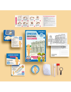 UP-ARK2292,Arkerobox - Set arheologic educational si puzzle 3D, Efes - Biblioteca Celsus 2