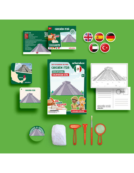 UP-ARK2421,Arkerobox - Set arheologic educational si puzzle 3D, Chichen Itza