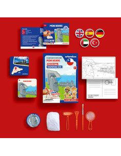 UP-ARK2452,Arkerobox - Set arheologic educational si puzzle 3D, Moai Heads 2