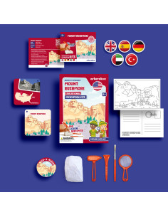 UP-ARK2469,Arkerobox - Set arheologic educational si puzzle 3D, Mount Rushmore 2