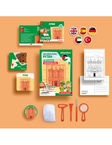UP-ARK2476,Arkerobox - Set arheologic educational si puzzle 3D, Petra