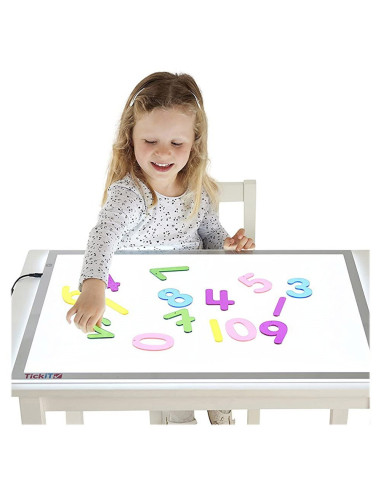 TIK72421,Set 14 numere translucide Curcubeu pentru tablete si mese luminoase