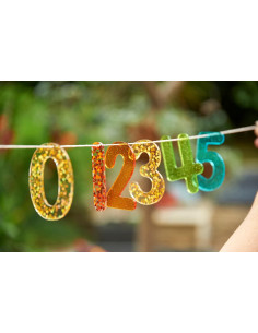 TIK72431,Set 14 numere translucide Glitter pentru tablete si mese luminoase 2