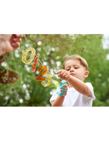 TIK72431,Set 14 numere translucide Glitter pentru tablete si mese luminoase