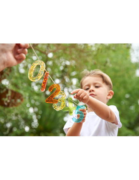 TIK72431,Set 14 numere translucide Glitter pentru tablete si mese luminoase