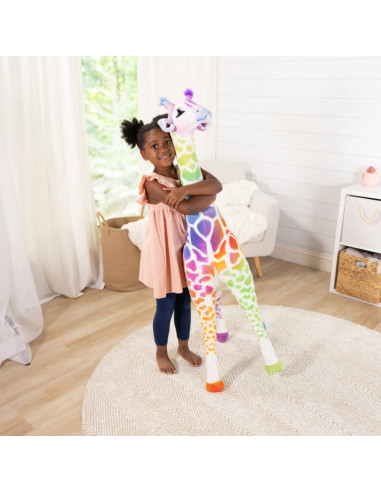 MD32203,Melissa&Doug - Girafa gigant din plus Rainbow