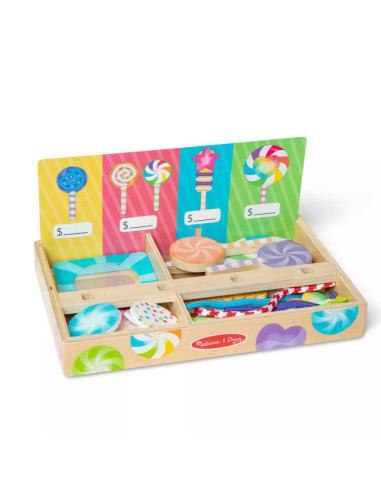 MD92312,Joc din lemn pentru dezvoltarea indemanarii Acadele multicolore