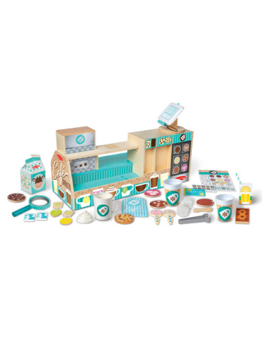 MD30602,Set de joaca din lemn cu accesorii Ne jucam de-a Cafeneaua - Barista