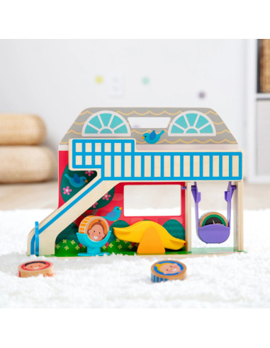 MD30739,Set de joaca din lemn cu accesorii Scoala Rostogol GO TOTs