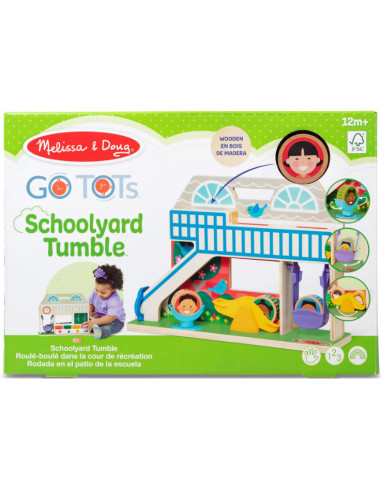 MD30739,Set de joaca din lemn cu accesorii Scoala Rostogol GO TOTs