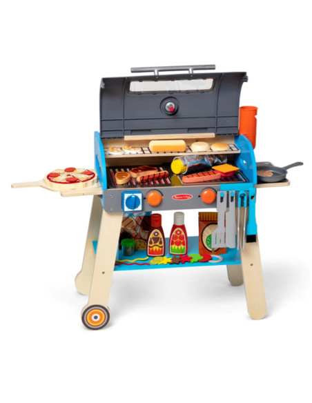 MD30608,Set de joaca din lemn cu accesorii Grill si Pizza
