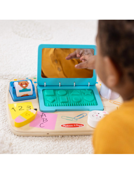 MD30753,Laptop din lemn de jucarie pentru toddleri