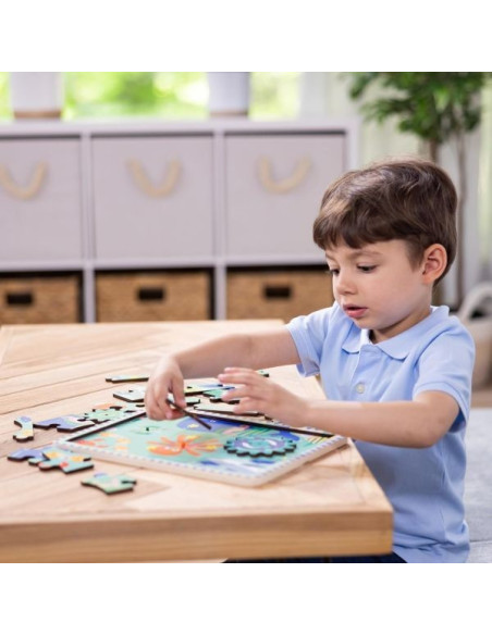 MD31003,Puzzle educativ din lemn, cu rotite dintate, Oceanul, 8 piese, pentru copii 3 ani+, Melissa&Doug 31003 MD31003,Puzzle educativ din lemn, cu rotite dintate, Oceanul, 8 piese, pentru copii 3 ani+, Melissa&Doug 31003