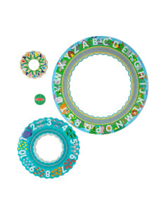 MD31008,Puzzle de podea circular pentru invatarea numerelor si literelor (limba engleza) Tarmul marii 2