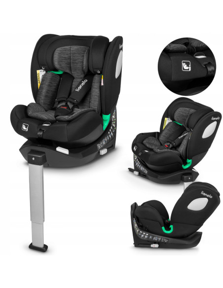 BN-LO-BRAAM_I-SIZE_BLACK_CARBON,Scaun auto, Lionelo, i-Size Braam, 0-36 Kg, 40-150 cm, Cu isofix si picior de fixare, Protectie 