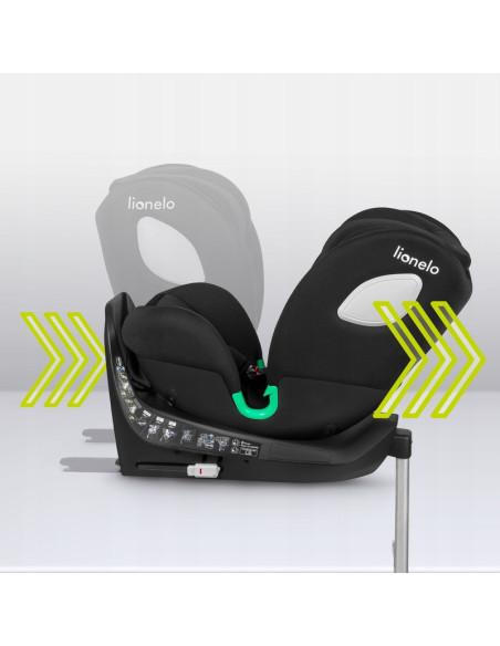 BN-LO-BRAAM_I-SIZE_BLACK_CARBON,Scaun auto, Lionelo, i-Size Braam, 0-36 Kg, 40-150 cm, Cu isofix si picior de fixare, Protectie 