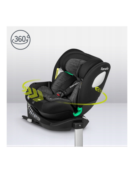 BN-LO-BRAAM_I-SIZE_BLACK_CARBON,Scaun auto, Lionelo, i-Size Braam, 0-36 Kg, 40-150 cm, Cu isofix si picior de fixare, Protectie 