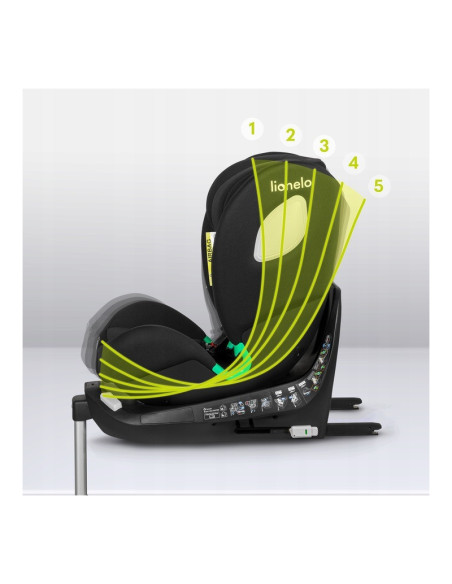 BN-LO-BRAAM_I-SIZE_BLACK_CARBON,Scaun auto, Lionelo, i-Size Braam, 0-36 Kg, 40-150 cm, Cu isofix si picior de fixare, Protectie 