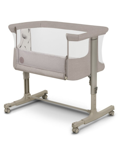 BN-LO-AURORA_BEIGE_SAND,Patut co-sleeper, Lionelo, Aurora, 3 in 1, Cu leganare si setare unghiulara, Include saltea cu densitate