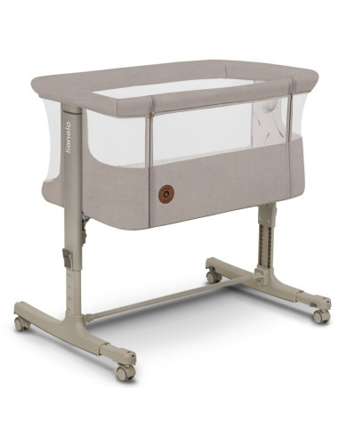 BN-LO-AURORA_BEIGE_SAND,Patut co-sleeper, Lionelo, Aurora, 3 in 1, Cu leganare si setare unghiulara, Include saltea cu densitate