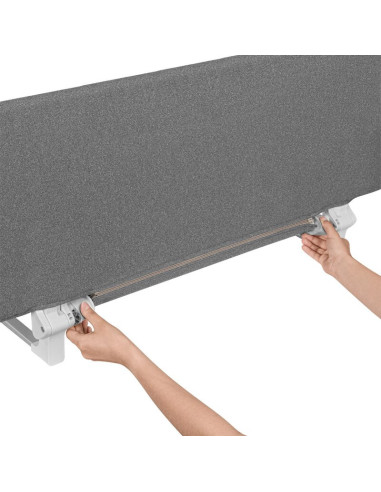 BN-LO-LORA_XL_GREY_STONE,Bariera de protectie pentru pat, Lionelo, Lora XL, Pliabila, Sistem de blocare StandSafe, Geanta de tra