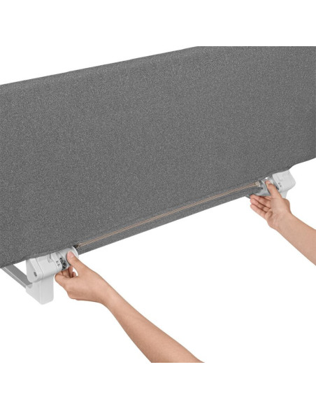 BN-LO-LORA_XL_GREY_STONE,Bariera de protectie pentru pat, Lionelo, Lora XL, Pliabila, Sistem de blocare StandSafe, Geanta de tra