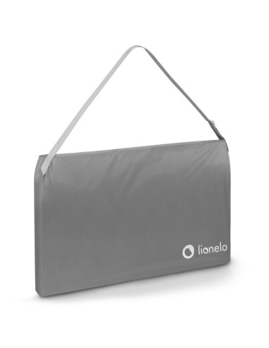 BN-LO-LORA_XL_GREY_STONE,Bariera de protectie pentru pat, Lionelo, Lora XL, Pliabila, Sistem de blocare StandSafe, Geanta de tra