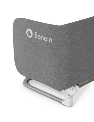 BN-LO-LORA_XL_GREY_STONE,Bariera de protectie pentru pat, Lionelo, Lora XL, Pliabila, Sistem de blocare StandSafe, Geanta de tra