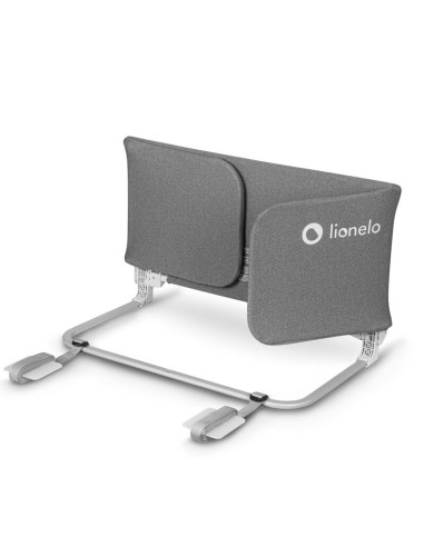 BN-LO-LORA_XL_GREY_STONE,Bariera de protectie pentru pat, Lionelo, Lora XL, Pliabila, Sistem de blocare StandSafe, Geanta de tra