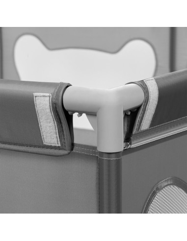 BN-LO-WILLOW_XL_GREY_CONCRETE,Tarc de joaca copii, Lionelo, Willow XL,180 x 200 cm, Pliere compacta, Include geanta de transport