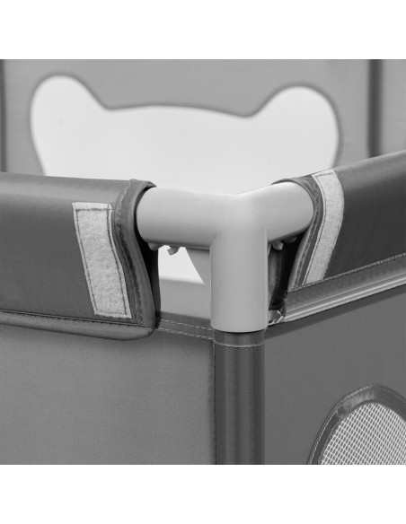 BN-LO-WILLOW_XL_GREY_CONCRETE,Tarc de joaca copii, Lionelo, Willow XL,180 x 200 cm, Pliere compacta, Include geanta de transport