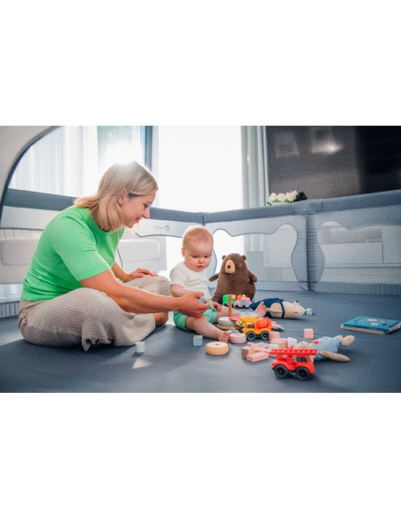 BN-LO-WILLOW_XL_GREY_CONCRETE,Tarc de joaca copii, Lionelo, Willow XL,180 x 200 cm, Pliere compacta, Include geanta de transport