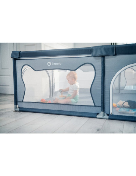 BN-LO-WILLOW_XL_GREY_CONCRETE,Tarc de joaca copii, Lionelo, Willow XL,180 x 200 cm, Pliere compacta, Include geanta de transport