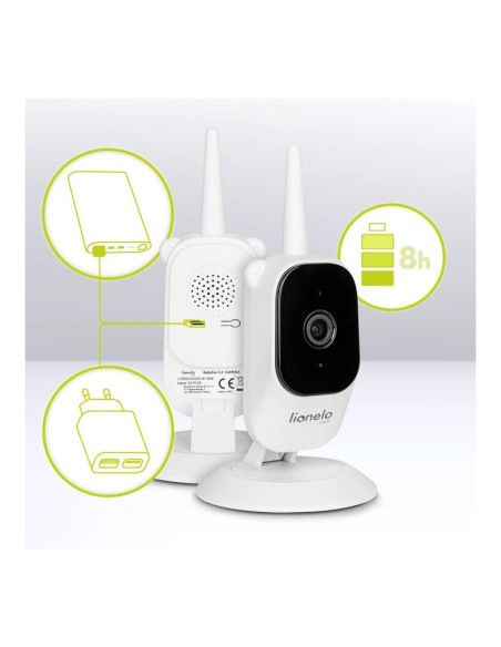 BN-LOC-BABYLINE_3.2_WHITE,Video monitor, Lionelo, Babyline 3.2, Full HD, Comunicare bidirectionala, 2.8 inch, Cu sunete si mod d BN-LOC-BABYLINE_3.2_WHITE,Video monitor, Lionelo, Babyline 3.2, Full HD, Comunicare bidirectionala, 2.8 inch, Cu sunete si mod d
