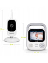 BN-LOC-BABYLINE_3.2_WHITE,Video monitor, Lionelo, Babyline 3.2, Full HD, Comunicare bidirectionala, 2.8 inch, Cu sunete si mod d