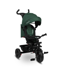 BN-LO-HAARI_GREEN_EMERALD,Tricicleta copii, Lionelo, Haari, Suport picioare, Control al directiei, Scaun reversibil, Rotire 360  2