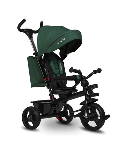 BN-LO-HAARI_GREEN_EMERALD,Tricicleta copii, Lionelo, Haari, Suport picioare, Control al directiei, Scaun reversibil, Rotire 360 