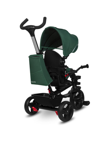 BN-LO-HAARI_GREEN_EMERALD,Tricicleta copii, Lionelo, Haari, Suport picioare, Control al directiei, Scaun reversibil, Rotire 360 