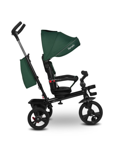 BN-LO-HAARI_GREEN_EMERALD,Tricicleta copii, Lionelo, Haari, Suport picioare, Control al directiei, Scaun reversibil, Rotire 360 