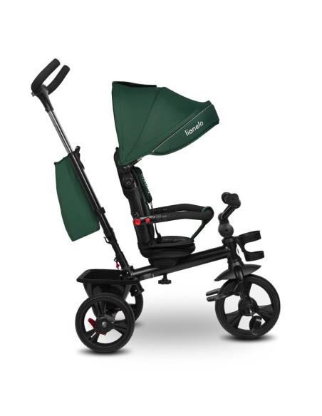BN-LO-HAARI_GREEN_EMERALD,Tricicleta copii, Lionelo, Haari, Suport picioare, Control al directiei, Scaun reversibil, Rotire 360 