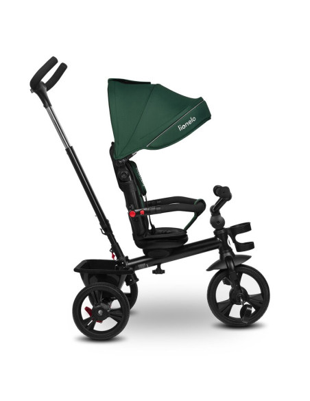 BN-LO-HAARI_GREEN_EMERALD,Tricicleta copii, Lionelo, Haari, Suport picioare, Control al directiei, Scaun reversibil, Rotire 360 